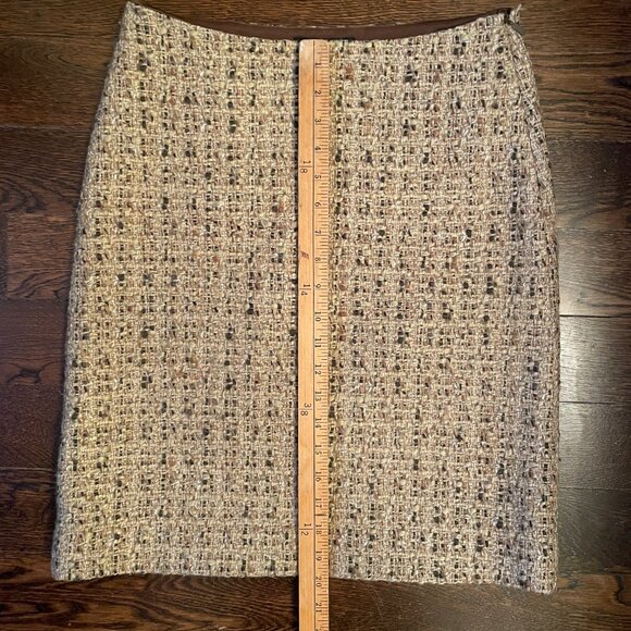 Hugo Boss Tweed Wool blend Miniskirt in Brown/Tan-Size 2 - Picture 8 of 10
